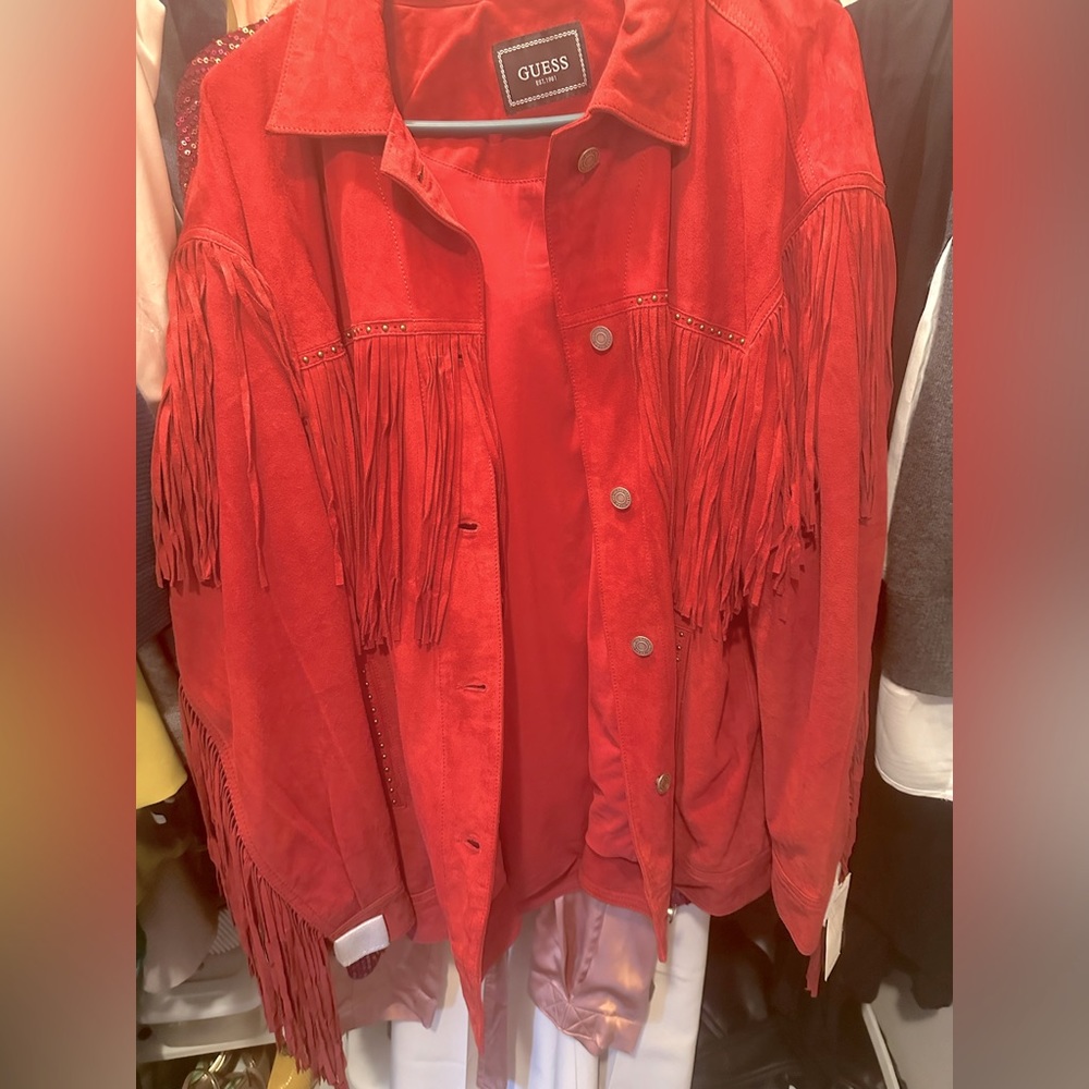 Brand new beautiful suede fringe jacket